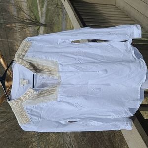 J Crew Embroidered Top Small